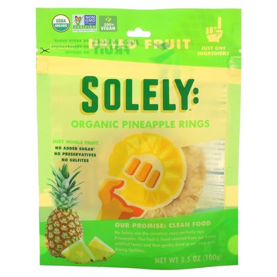 Wyłącznie organiczne pierścienie ananasowe, 3,5 uncji (100 g)