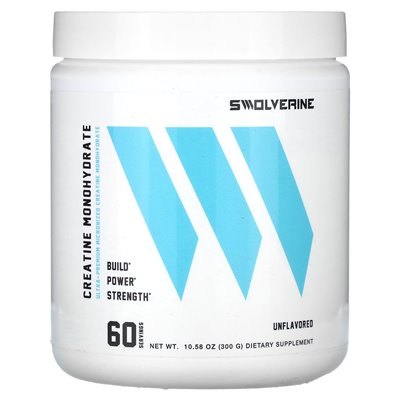 Swolverine, monohydrat kreatyny, niezmożony, 10,58 uncji (300 g)