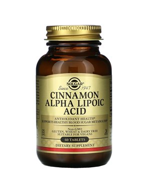 Solgar, Alfalipone Cinnamon, 60 Tablets Solgar, Alfalipone Cinnamon, 60 Tablets