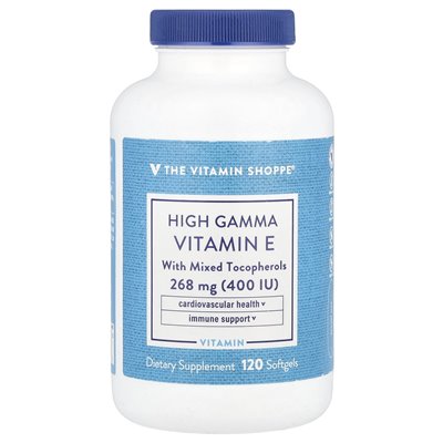 Witaminy Shoppe, wysoka witamina gamma E z mieszanymi tokoferolami, 120 softgels