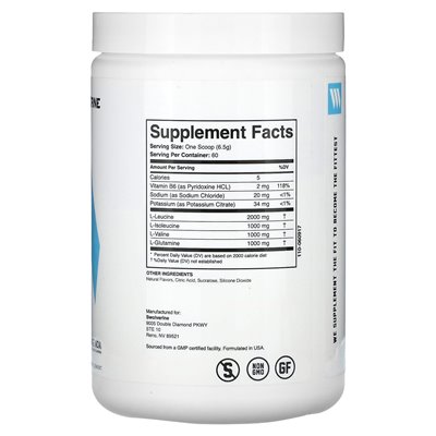 SWOLVERINE, BCAA 2: 1: 1, Granat Acai, 13,76 uncji (390 g) SWOLVERINE, BCAA 2: 1: 1, Granat Acai, 13,76 uncji (390 g)