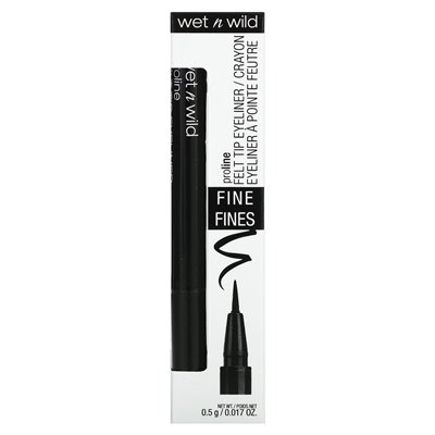 Wet n Wild, Poline Feil Tip Eyeliner, 875b Black, 0.017 oz (0.5 g)