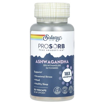 Solaray, Ashwagandha, 30 Vegcaps