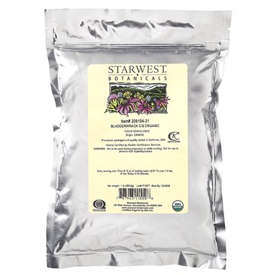 Starwest Botanicals, Organic BladderWrack, Cut &amp Shared, 1 funt (453,6 g)
