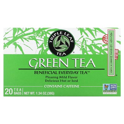 Triple Leaf Teaf, Green Tea, 20 Tea Bags, 1.34 oz (38 g)
