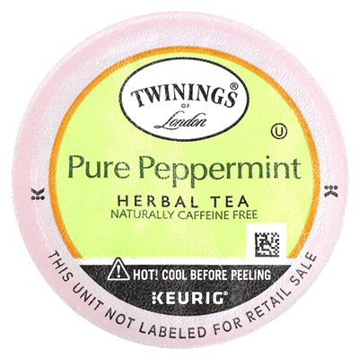 Twins, Herbal Tea, Pure Peppermint, Caffeine, 24 K-Cups, 0.11 oz (3 g)