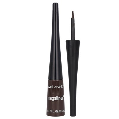 Wet n Wild, megaliner, liquid eyeliner, 872A dark brown, 0.12 fl oz (3.5 ml)