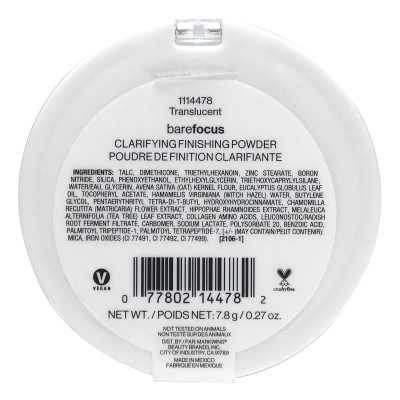 Wet n Wild, Barefocus, Klärendes Finishing-Puder, 1114478 Durchscheinend, 0,27 oz (7,8 g)