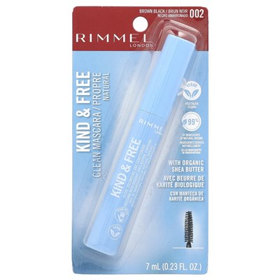 Rimmel London, Kind & Free, Pure Mascara, 002 Brown Black, 0.23 fl oz (7 ml)