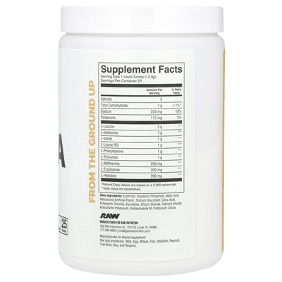 Raw Nutrition, EAA, Island Slushie, 11,38 uncji (322,5 g) Raw Nutrition, EAA, Island Slushie, 11,38 uncji (322,5 g)