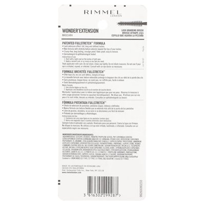 Rimmel London, Wonder'Extension Mascara, 003 Extreme Black, 0,37 Fl Oz (11 ml)