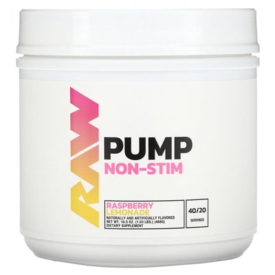 Surowe odżywianie, pompa, non-stim, malinowa lemoniada, 1,03 funta (468 g) Surowe odżywianie, pompa, non-stim, malinowa lemoniada, 1,03 funta (468 g)