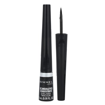 Rimmel London, Scandal'eyes, Exaggerate Eyeliner, 001 Schwarz, 0,08 fl oz (2,5 ml)