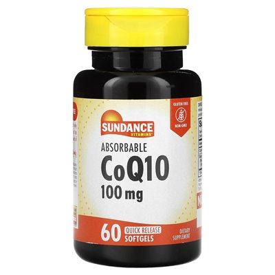 Sundance Vitamins, Absorbable CoQ10, 100 mg, 60 Quick Release Softgels Sundance Vitamins, Absorbable CoQ10, 100 mg, 60 Quick Release Softgels
