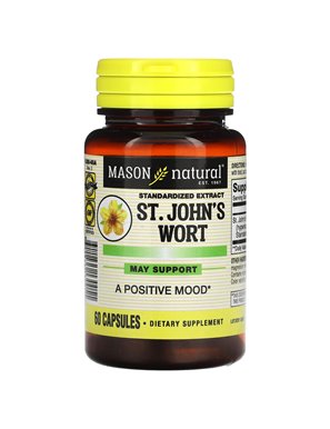 Mason Natural, standardisierter Extrakt, Hypericum perforatum, 60 Kapseln Mason Natural, standardisierter Extrakt, Hypericum perforatum, 60 Kapseln