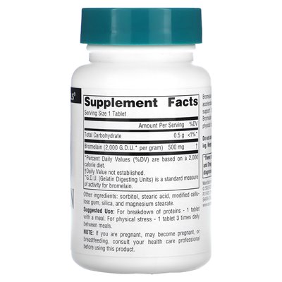 Source Naturals, Bromelain 2000 GDU/G, 500 mg, 60 tablets