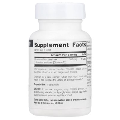 Źródło Naturals, Ultra Chromium Picoline 500 ™, 500 mcg, 60 tabletek