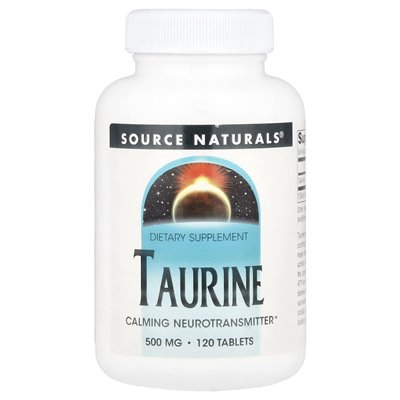 Źródło Naturals, tauryna, 500 mg, 120 tabletek