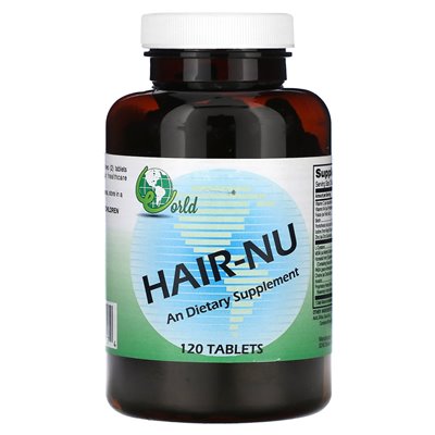 Światowy organiczny, włosy, 120 tabletek