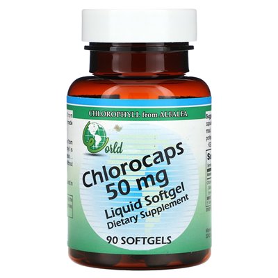 World Organic, Chlorocaps, 50 mg, 90 kapsułek żelowych (50 mg w kapsułce żelowej) World Organic, Chlorocaps, 50 mg, 90 kapsułek żelowych (50 mg w kapsułce żelowej)