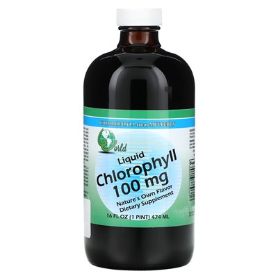 Światowy ekologiczny, ciekawy chlorofil, 100 mg, 16 fl oz (474 ​​ml)