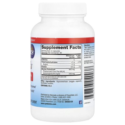 Symbiotics, Kolostrum Plus, 120 Wegańskich Kapsułek Symbiotics, Kolostrum Plus, 120 Wegańskich Kapsułek