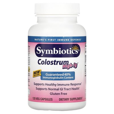 Symbiotics, Kolostrum Wysokie-IG, 120 Kapsułek Wegetariańskich Symbiotics, Kolostrum Wysokie-IG, 120 Kapsułek Wegetariańskich