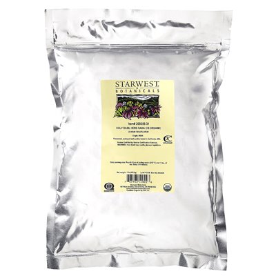 Starwest Botanicals, Organic Holy Basil Herb Rama C/S, 1 funt (453,6 g)