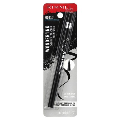 Rimmel London, Wonder'ink Eyeliner, Waterproof, 001 Black, 0,03 fl oz (1 ml)