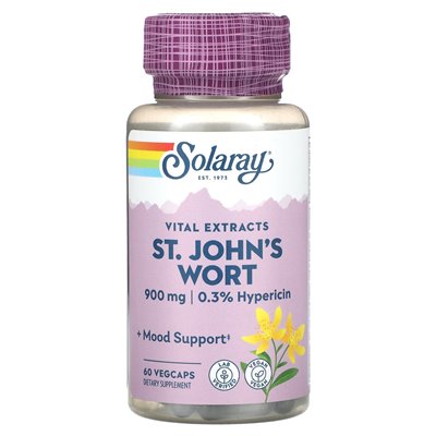 Solaray, Vital Extracts, St. John's Wort, 900 mg, 60 Vegcaps (450 mg na kapsułkę) Solaray, Vital Extracts, St. John's Wort, 900 mg, 60 Vegcaps (450 mg na kapsułkę)