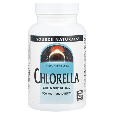 Source Naturals, Chlorella, 500 mg, 200 tablets (125 mg per tablet)