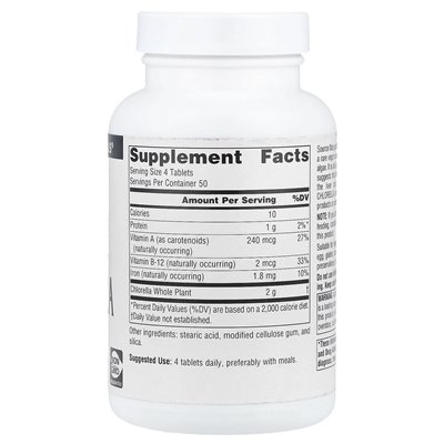 Źródło Naturals, Chlorella, 500 mg, 200 tabletek (125 mg na tablet) Źródło Naturals, Chlorella, 500 mg, 200 tabletek (125 mg na tablet)