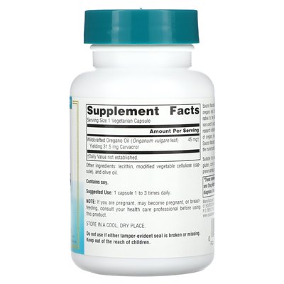 Source Naturals, Wellness, Oil of Oregano, 60 Vegetarian Capsules