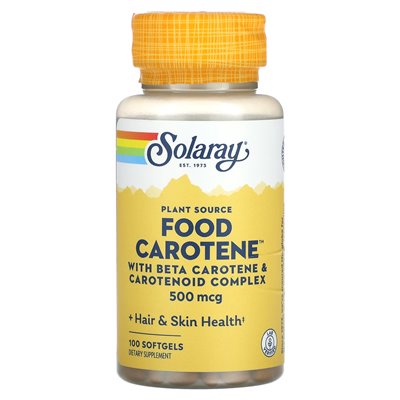 Solaray, plant source carotene, 100 soft