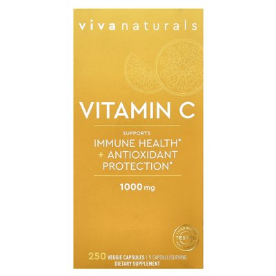 Viva Naturals, Vitamin C, 1000 mg, 250 vegetarische Kapseln