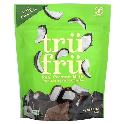 Tru Fru, Echte Kokosnuss-Mops, dunkle Schokolade, 4,2 oz (119 g)