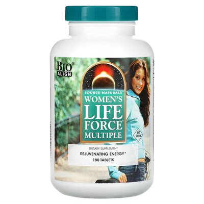 Źródło Naturals, Women's Life Force wielokrotne, bez żelaza, 180 tabletek
