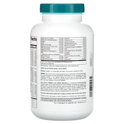 Źródło Naturals, Women's Life Force wielokrotne, bez żelaza, 180 tabletek