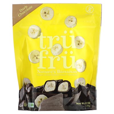 Tru Fru, Naturbananen, dunkle Schokolade, 4,5 oz (128 g)