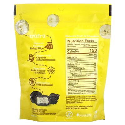 Tru Fru, Naturbananen, dunkle Schokolade, 4,5 oz (128 g)