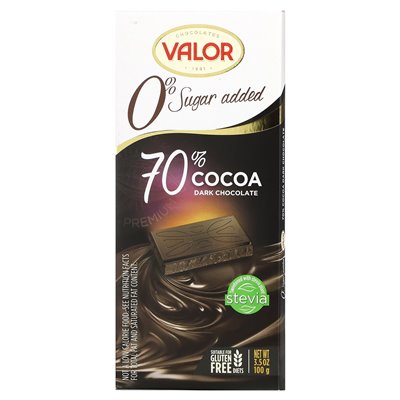 Roller, 0 % Zuckerzusatz, 70 % dunkle Kakaoschokolade, 3,5 oz (100 g)