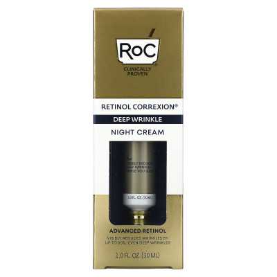 ROC, Retinol Correxion, Nachtcreme gegen tiefe Falten, 1 Fl Oz (30 ml)