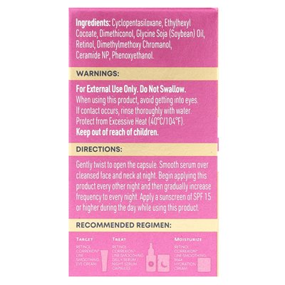 ROC, Retinol Correxion, Smoothing Line Night Serum Capsules, 30 biologisch abbaubare Kapseln, 10,5 ml (0,35 fl. oz.)