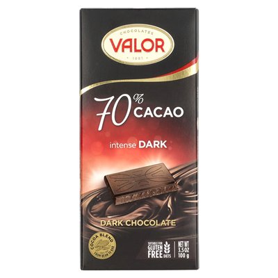 Valor, Intense Dark Chocolate, 70% Cocoa, 3.5 oz (100 g)