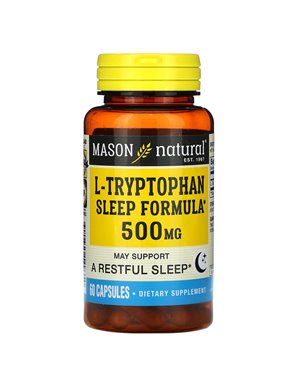 Mason Natural, L-Tryptophan-Schlafformel, 500 mg, 60 Kapseln Mason Natural, L-Tryptophan-Schlafformel, 500 mg, 60 Kapseln