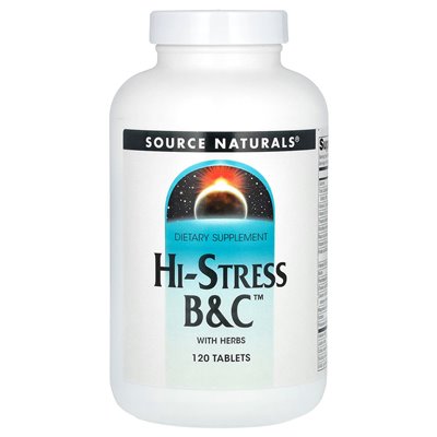 Source Naturals, Hi-Stress B&C mit Kräutern, 120 Tabletten