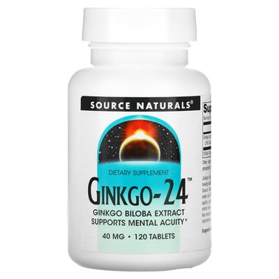 Source Naturals, GinkGo-24, 40mg, 120 tablets