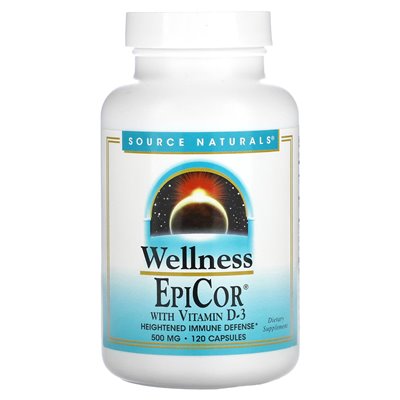 Source Naturals, EpiCor z Witaminą D-3, 500 mg, 120 kapsułek