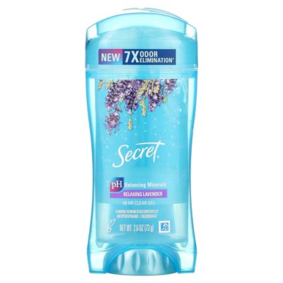 Secret, 48 -godzinny przezroczysty żelowy przeciwprędr/dezodorant, relaksująca lawenda, 2,6 uncji (73 g) Secret, 48 -godzinny przezroczysty żelowy przeciwprędr/dezodorant, relaksująca lawenda, 2,6 uncji (73 g)