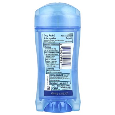 Secret, Przetrwać, Potu i Zapachu, Antyperspirant Dezodorant, Bezzapachowy, 2.6 oz (73 g)